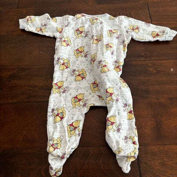 Disney Winnie The Pooh Girls Boys 6-9 Month Pajamas Footies Romper One Piece - Picture 5 of 5